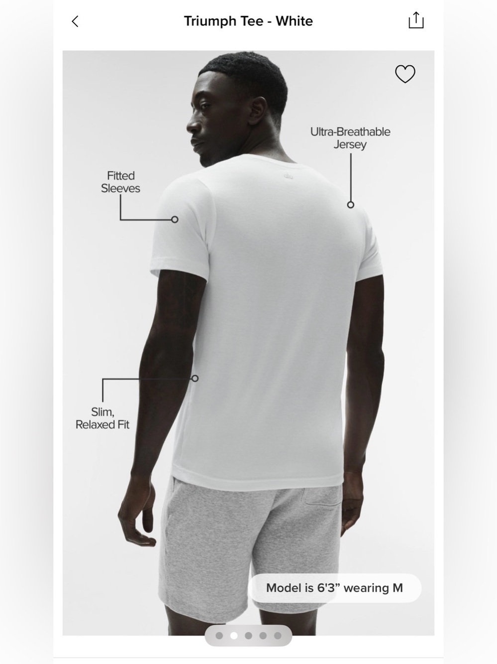 ALO Yoga Men's Triumph Tee in White